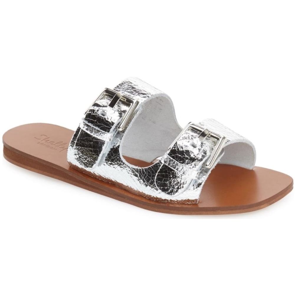 Shelly’s London Ella Slide Sandal Size 37 Silver